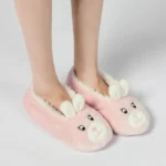chausson-chaussette-lapin-rose