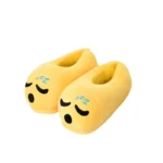 chausson-emoji-smiley-qui-dort-jaune