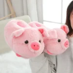 chausson-cochon-rose-animaux-peluche