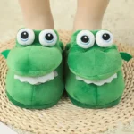 chausson-crocodile-ouvre-bouche-vert
