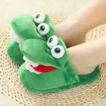 chausson-crocodile-ouvre-bouche-vert
