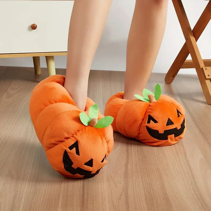 chausson-citrouille-halloween-confort chausson-citrouille-halloween-confort