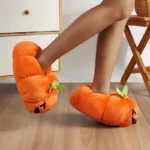chausson-halloween-citrouille-qui-rit