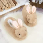 chaussons-lapins-marron