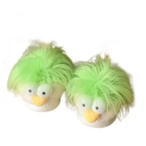 Chausson Canard Adulte Punk avec cheveux verts ébouriffés et look rebelle