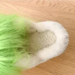 chausson-canard-punk-adulte-cheveux-vert