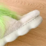 chausson-canard-punk-adulte-cheveux-vert