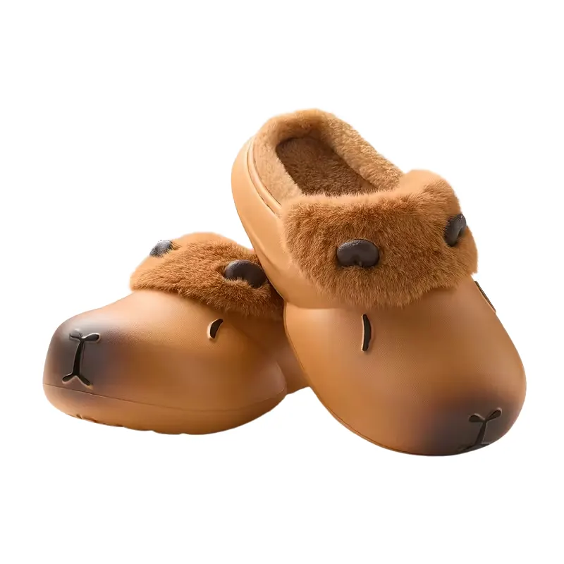 chausson-sabot-fourres-capybara-caramel chausson-sabot-fourres-capybara-caramel