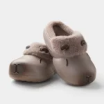 chausson-sabot-fourres​-capybara-gris