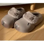 chausson-sabot-fourres​-capybara-gris