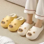 chaussons-sabots-fourres-femme-blanc