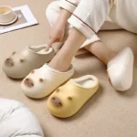 chaussons-sabots-fourres-femme-blanc