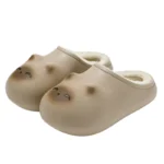 chaussons-sabots-fourres-femme-blanc