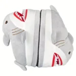 pantoufles-requin-gris