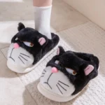 chausson-chat-noir-grognon-face