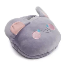 chausson chauffant elephant usb kawaii gris chauffe pied confortable hiver
