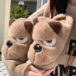 chausson-chien-grognon-bleu