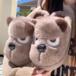 chausson-chien-grognon-bleu