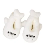 Chausson phoque blanc pour femme et fille