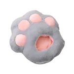 chaussons chauffants patte de chat gris coussin chauffe pieds doux hiver