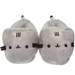 pantoufles-chat-gris