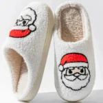 pantoufles-pere-noel-blanches